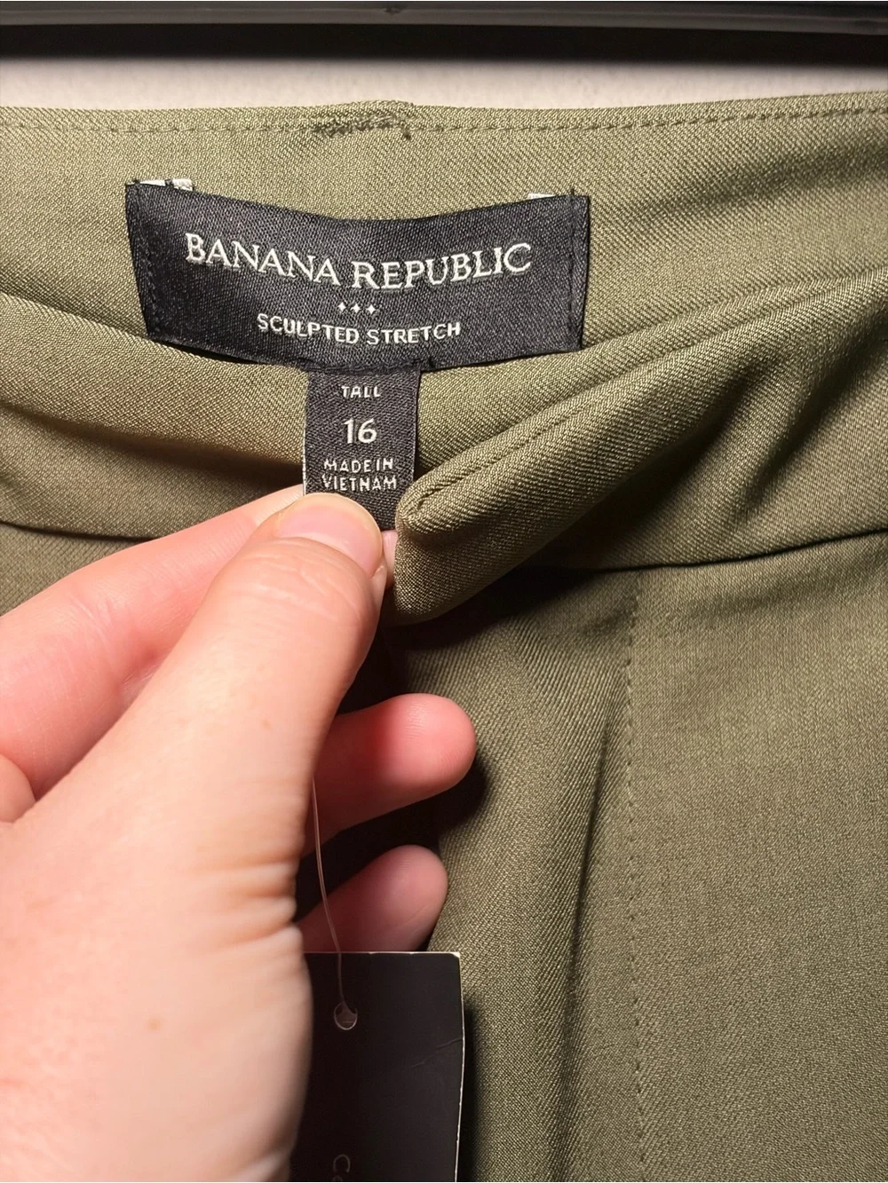 Banana Republic Sculpted Cropped Bootcut Pant 16 Long NWT Olive Green Stretch - Picture 10 of 16